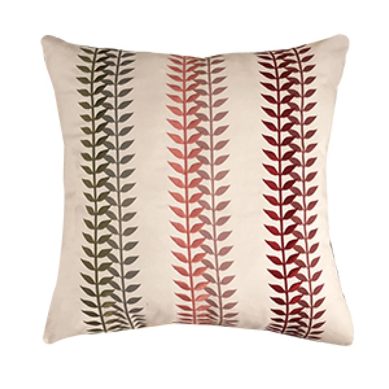 Leaf Embroidered Cushion