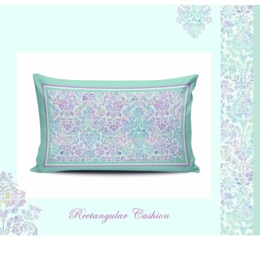 Mint purple cushion