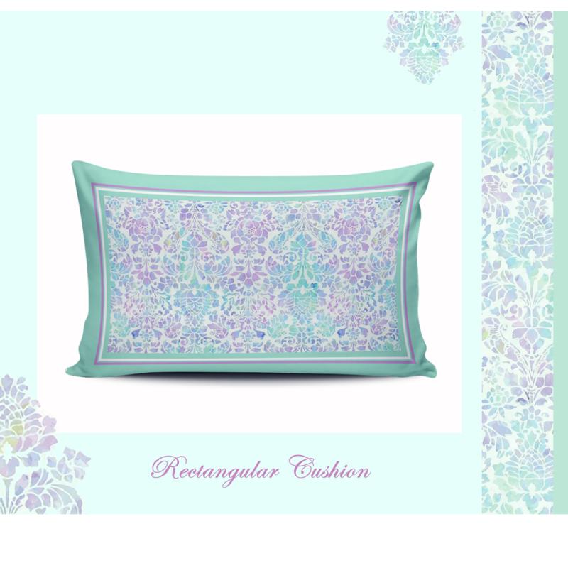 Mint purple cushion