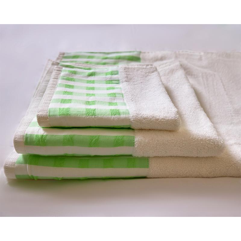 Green Checks Towels set