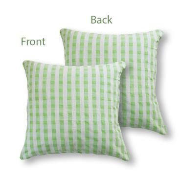 Green Checks Cushion