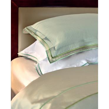 Green shades Double Oxford Embroidered 2 Pillow cases 