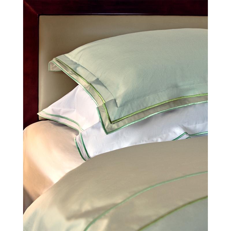 Green shades Double Oxford Embroidered 2 Pillow cases