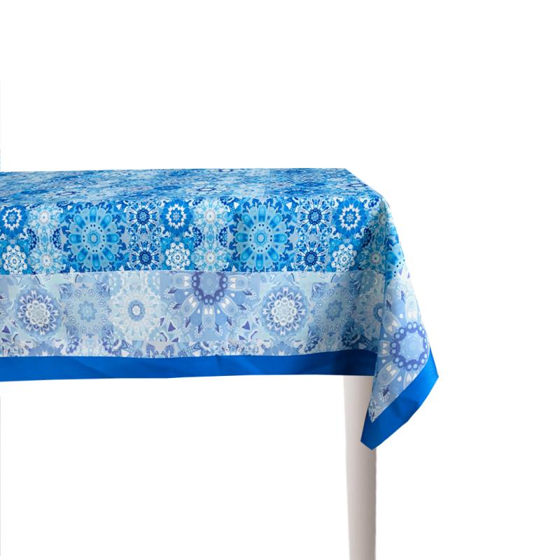 Blue floral Table cloth 180 x 300 cm