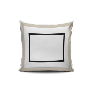 black and linen beige Cushion