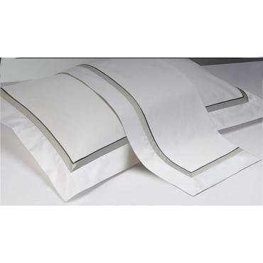 White 2 Pillow Cases With black gray frame