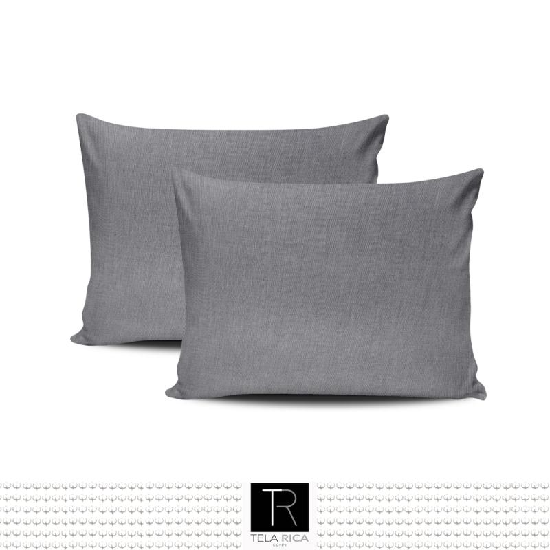 Pack of Plain Gray Pillow Cases 100% cotton 180 TC