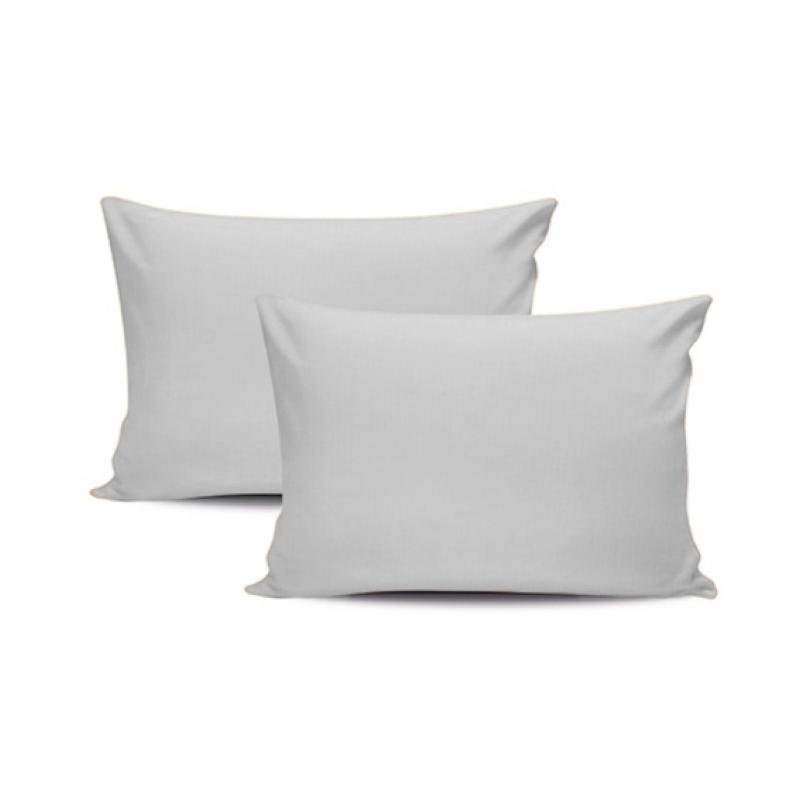 Pack of Plain Light gray Pillow Cases 100%Egyptian cotton 300TC