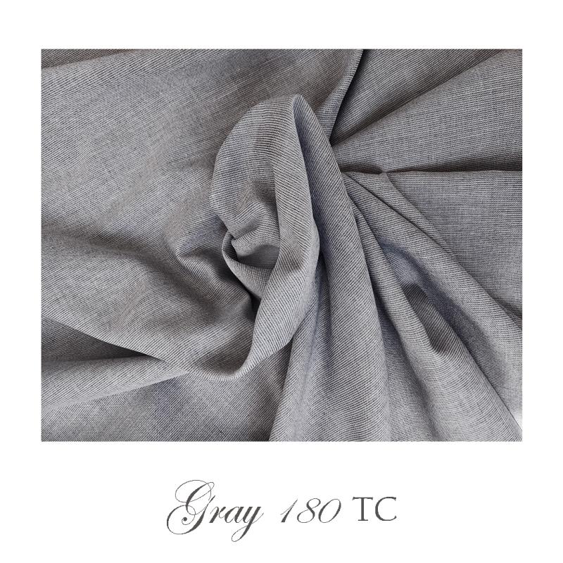 Gray Fitted Sheet 100% Cotton-180 TC