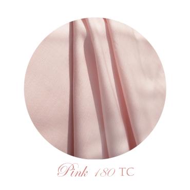 Pink Fitted Sheet 100% Cotton-180 TC 