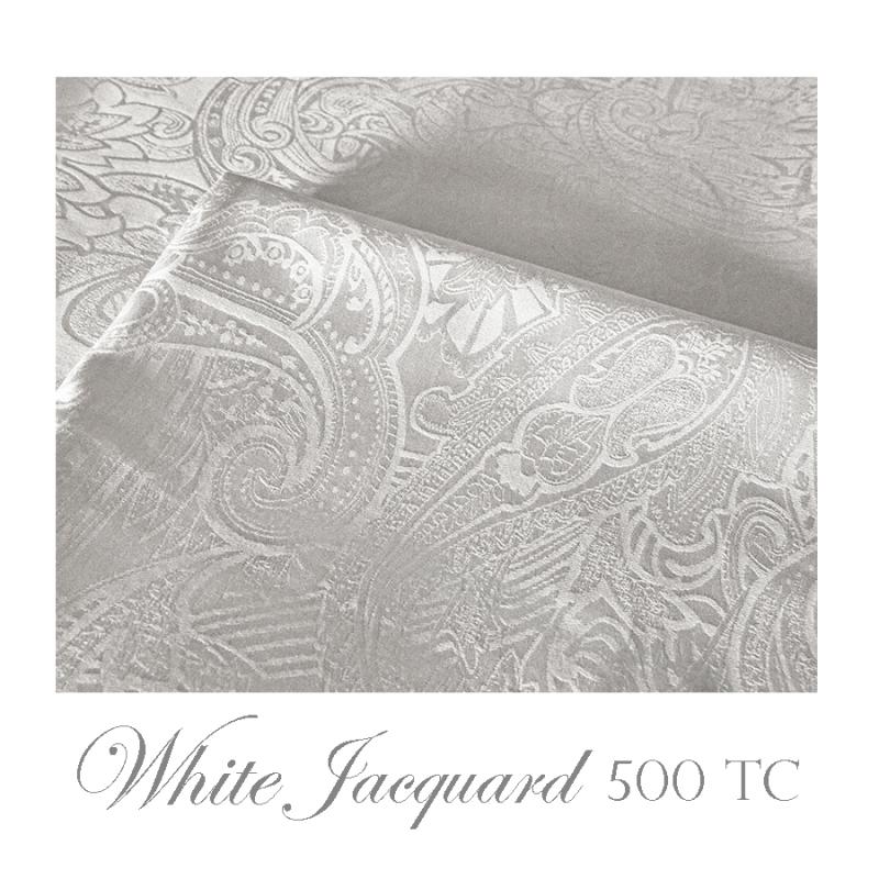 white Jacquard Fitted sheet