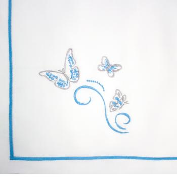 Blue embroidered butterflies Cushions