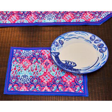 Blue pink Placemat