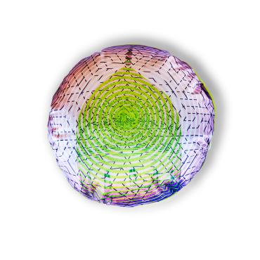 Circular Green Dome Cushion