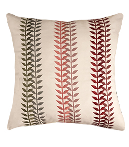 Leaf Embroidered Cushion