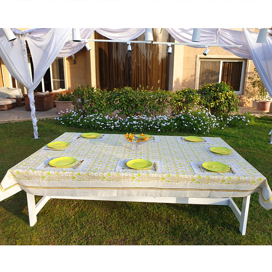 Linen Yellow Tablecloth 