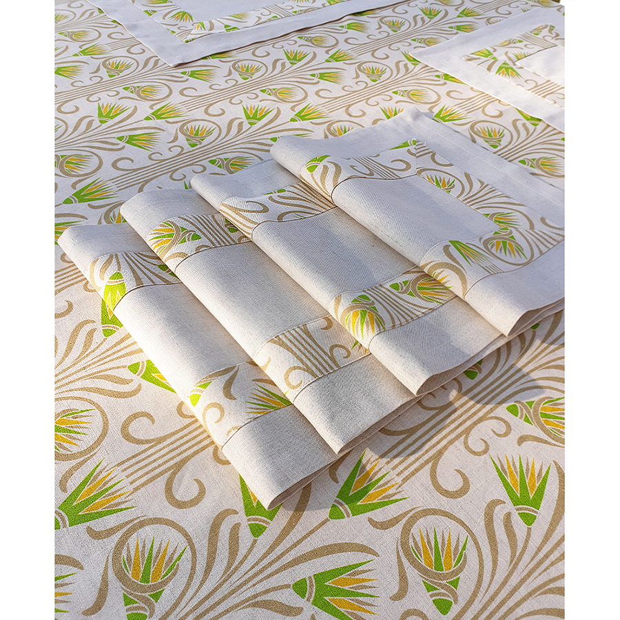 Linen Yellow Tablecloth 