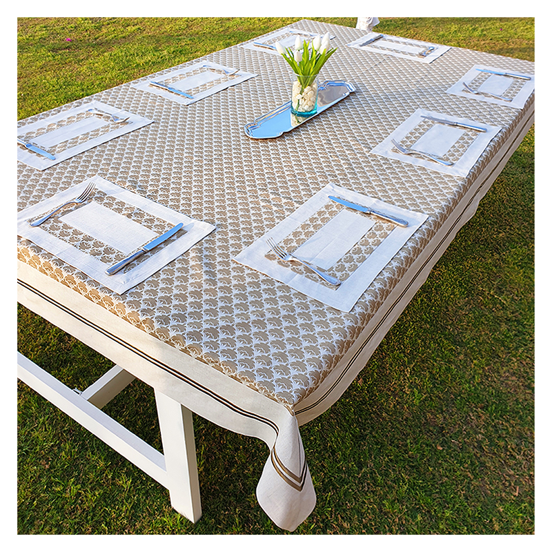 Linen Beige Tablecloth 