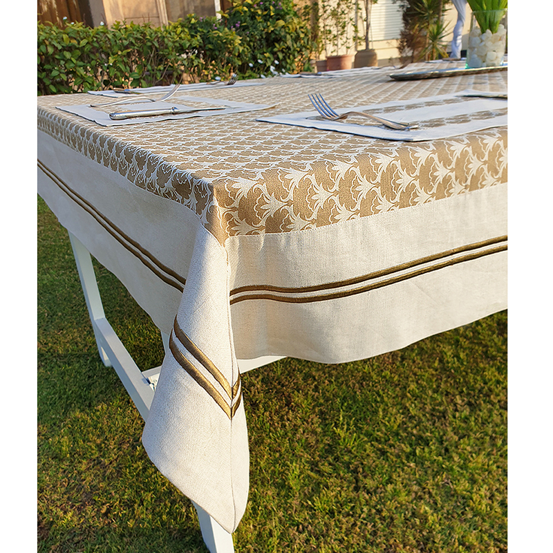 Linen Beige Tablecloth 