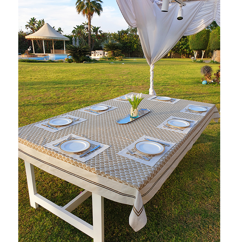 Linen Beige Tablecloth 