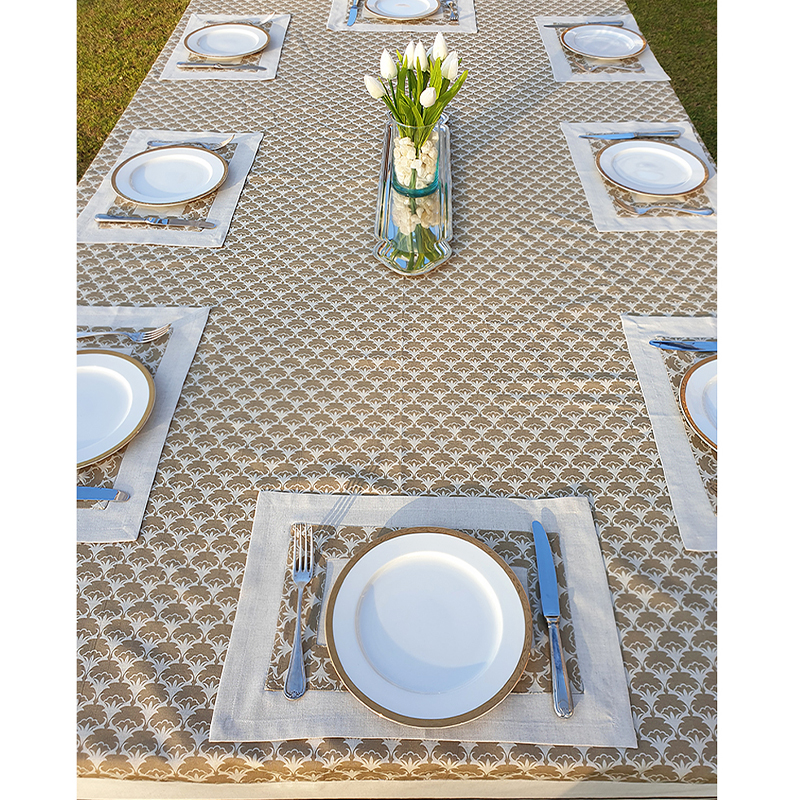 Linen Beige Tablecloth 