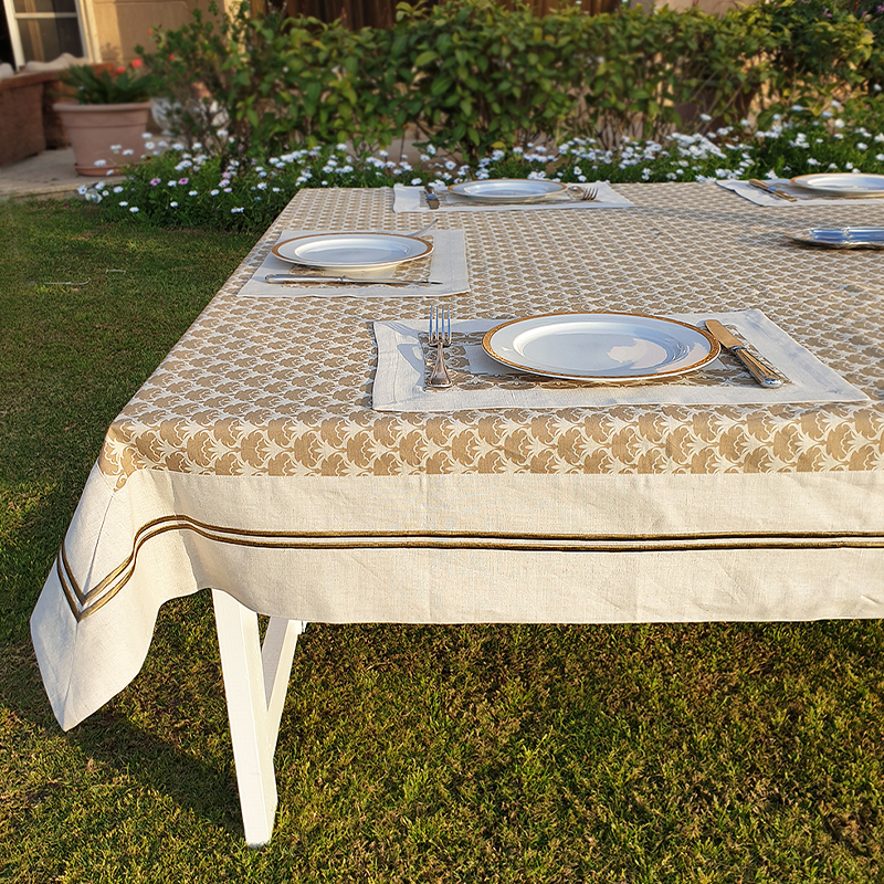 Linen Beige Tablecloth 