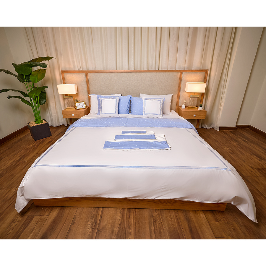 Light Blue Palm Bed sheet