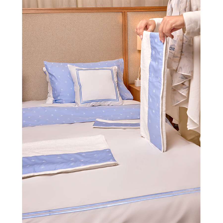 Light Blue  Palm Pillow cases