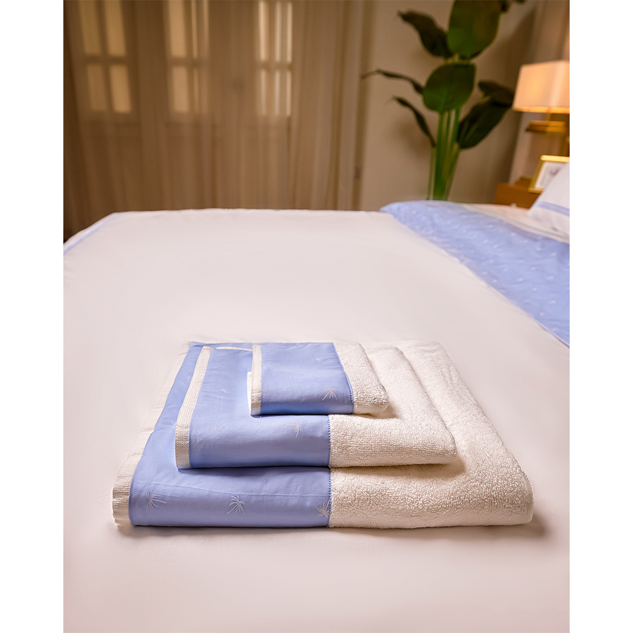 Light Blue Palm Towels set