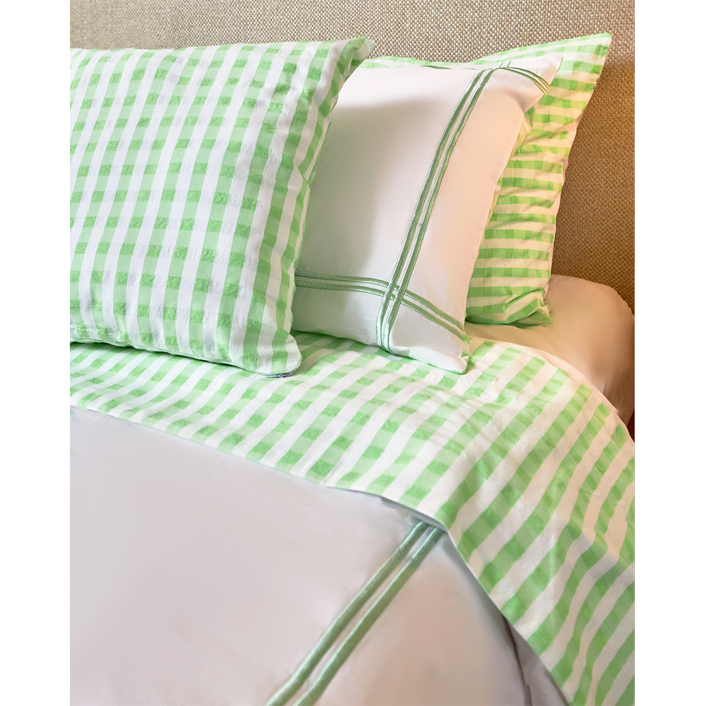 Green Checks Duvet Cover