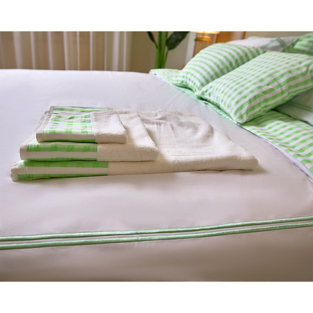 Green Checks Duvet Cover