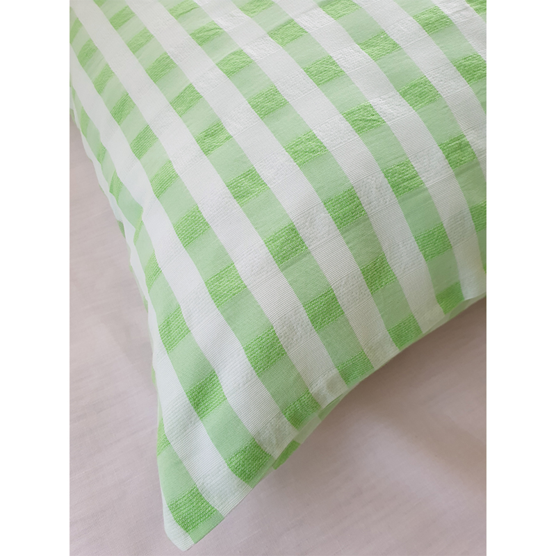 Green Checks Cushion