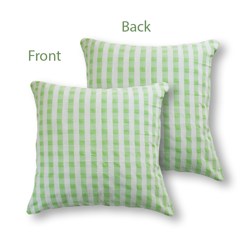 Green Checks Cushion