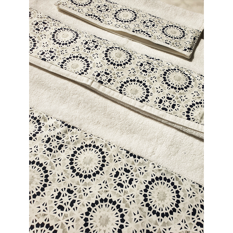 BLACK Islamic Mandala TOWELS SET