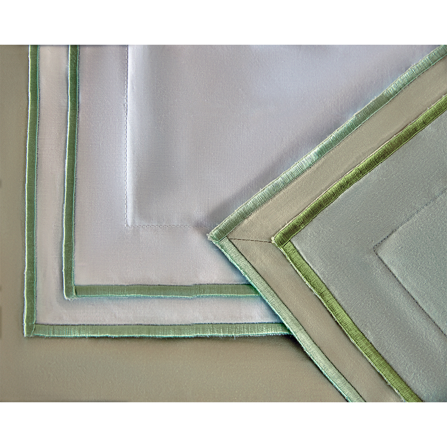 Green shades Embroidered Upper sheet