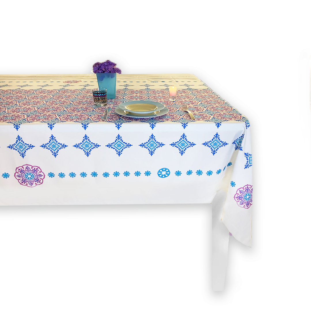 Blue Mandala Table Cloth 180 x 300 cm