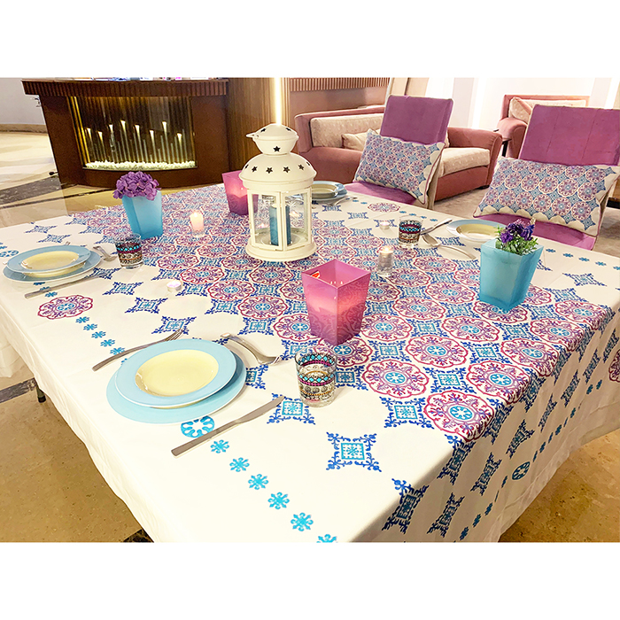 Blue Mandala Table Cloth 180 x 300 cm