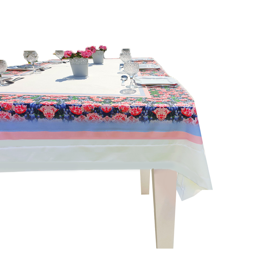 Salmon Roses Tablecloth 150 x 150 cm