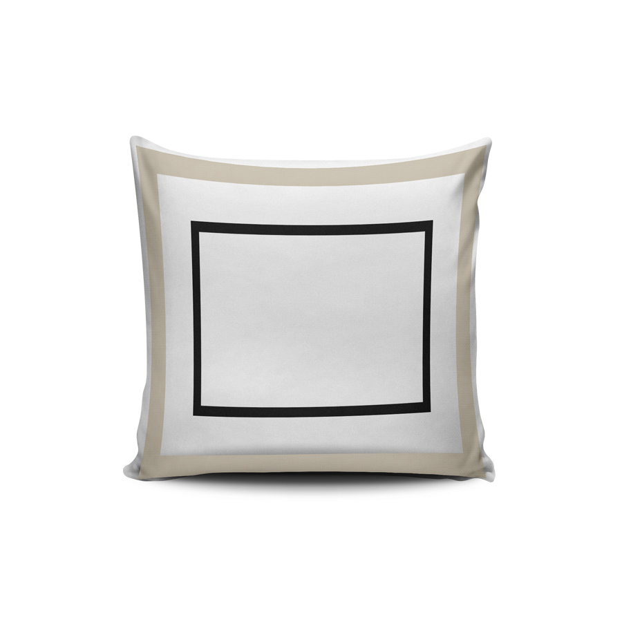 black and linen beige Cushion