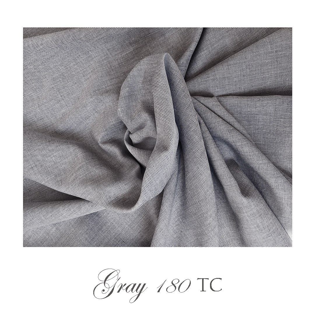 Pack of Plain Gray Pillow Cases 100% cotton 180 TC