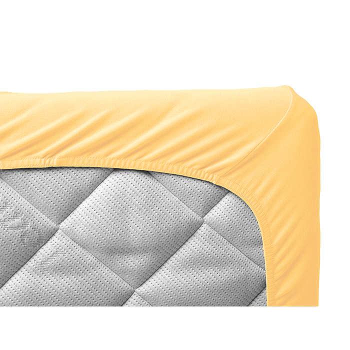 Yellow Fitted Sheet 100% Egyptian Cotton-200TC