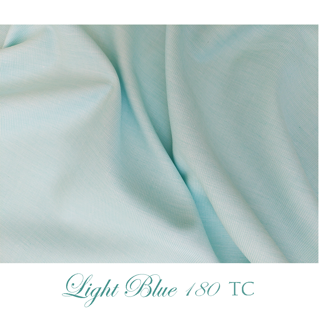 Pack of Plain Light blue Pillow Cases 100% cotton 180 TC