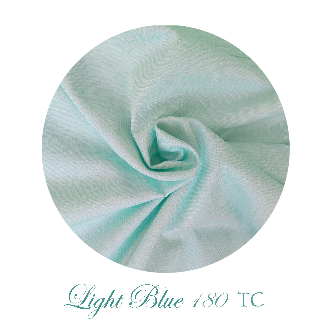 Pack of Plain Light blue Pillow Cases 100% cotton 180 TC