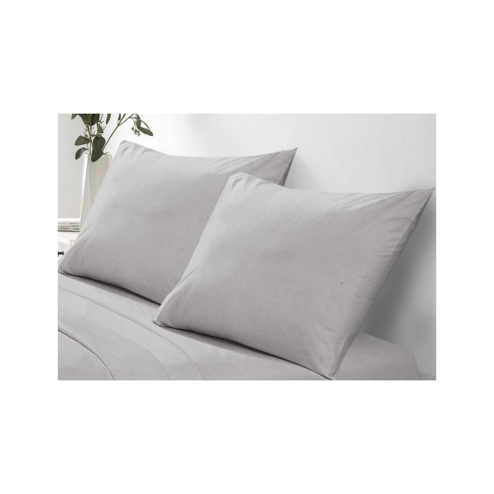 Pack of Plain Light gray Pillow Cases 100%Egyptian cotton 300TC