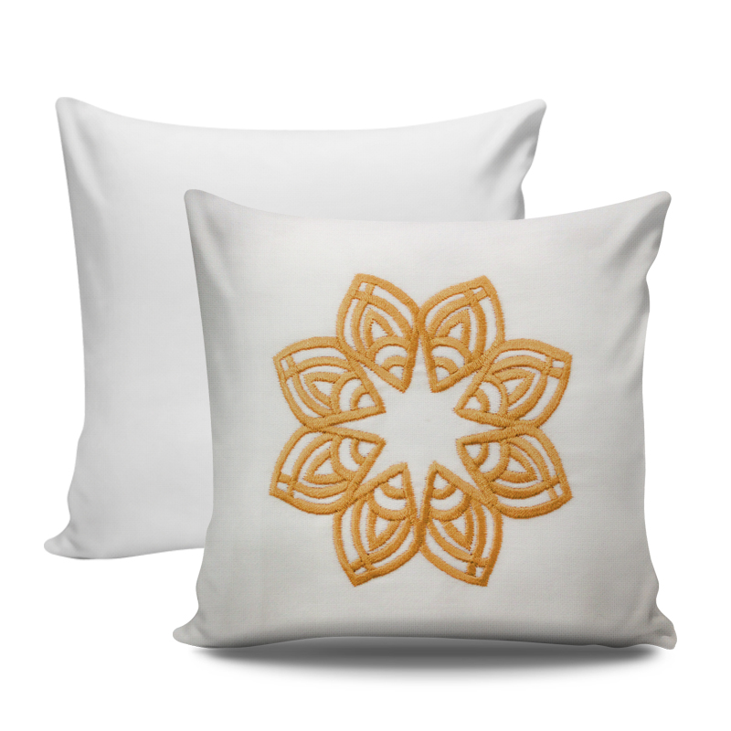 Golden embroidered mandala Cushions