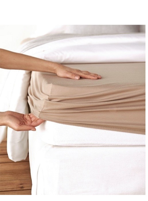 Beige Fitted sheet-500TC - Egyptian cotton 