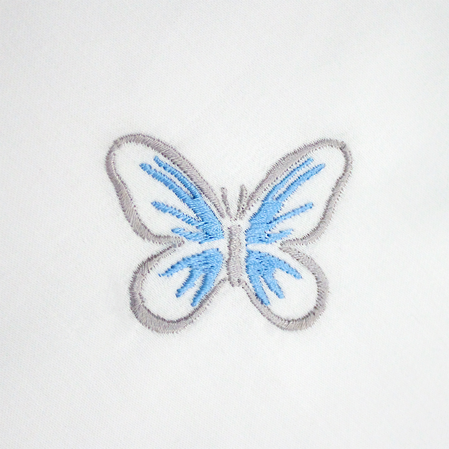 Blue Embroidered  butterfly Duvet cover