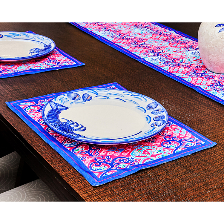 Blue pink Placemat